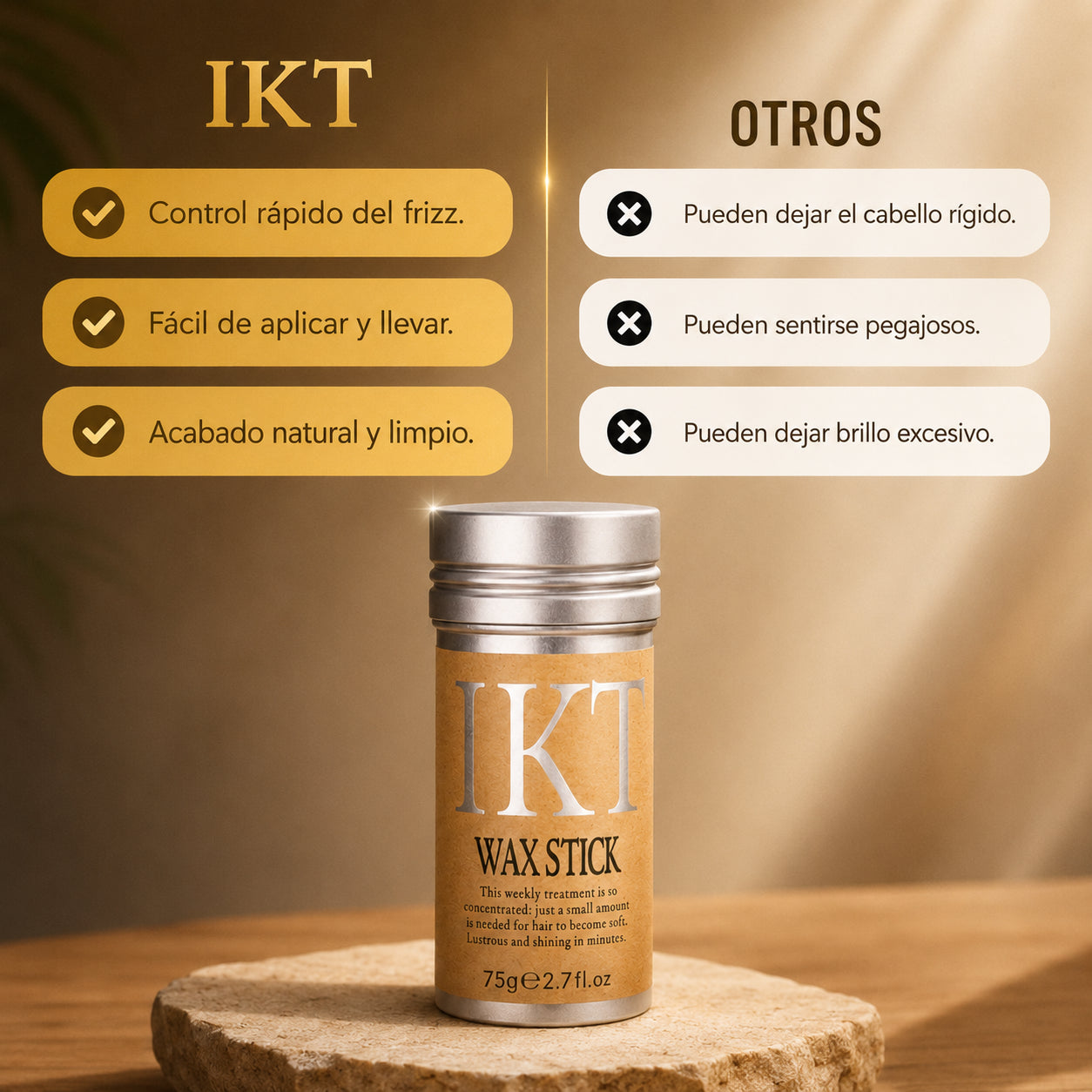 IKT - Fijador de Cabello | Control rápido del frizz, acabado natural y cabello alineado | Compre 1 y Llevate 2 GRATIS 🎁