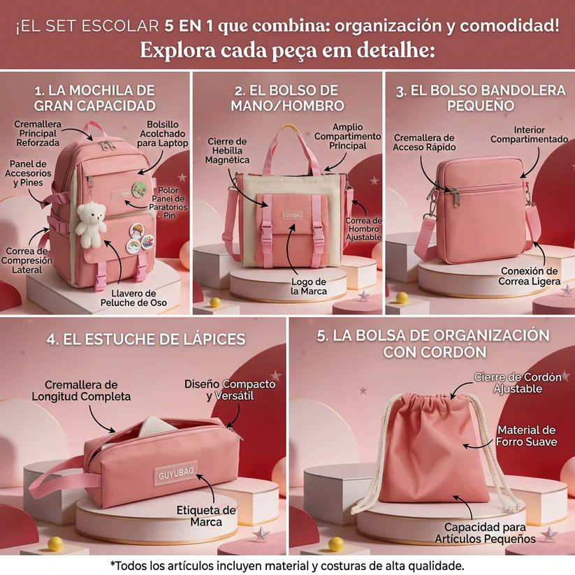 PackSchool® - Organiza Todo en un Solo Kit - Importado de Estados Unidos