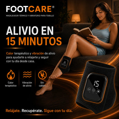 FootCare® Masajeador Térmico para Tobillo – Calor y vibración para aliviar molestias, rigidez y cansancio | Envío gratis