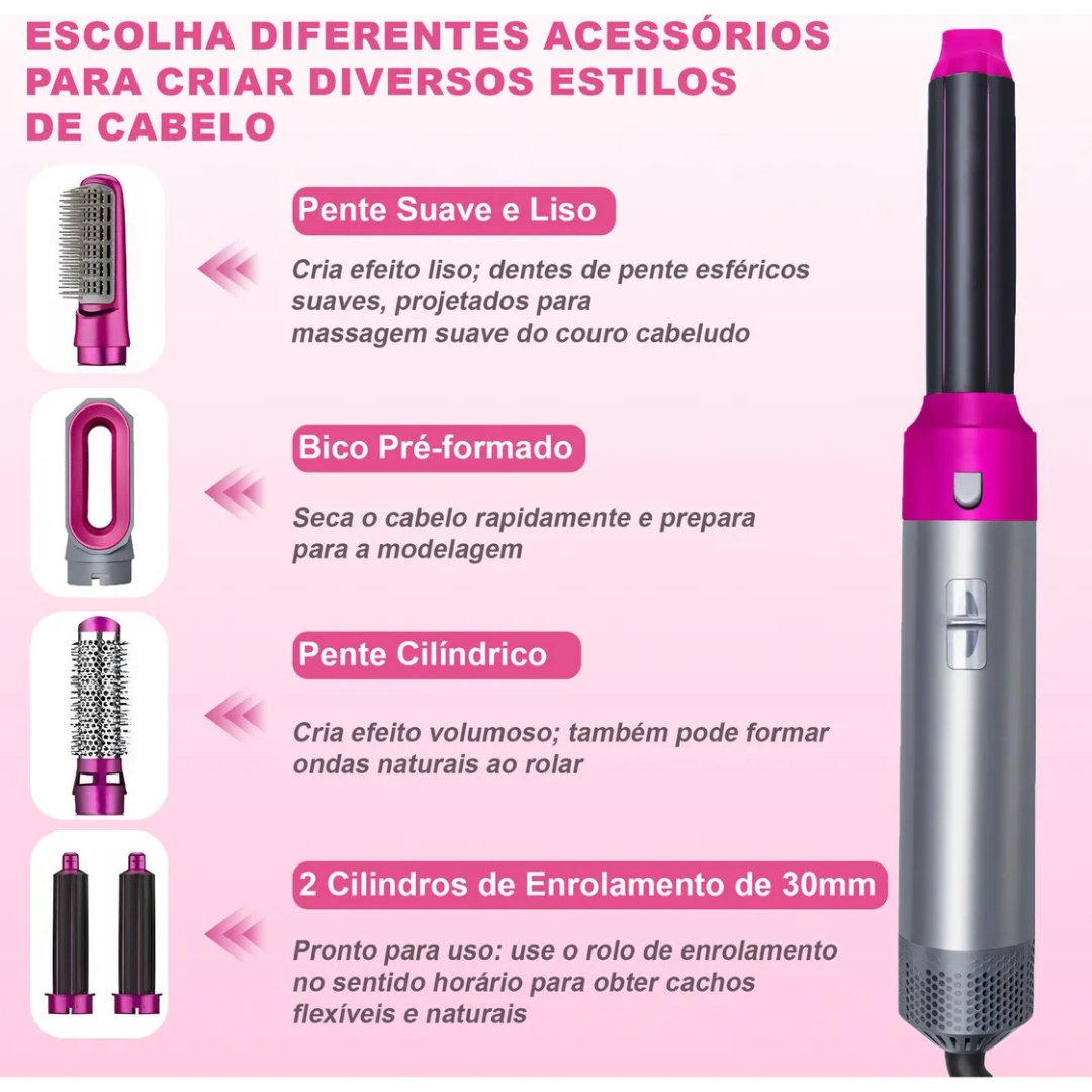 CEPILLO 5 EN 1 - LOOK PROFESIONAL EN CASA - OFERTA MEGA NAVIDEÑA