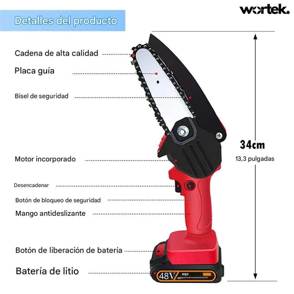 Motosierra Recargable Electrica