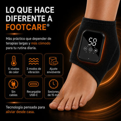 FootCare® Masajeador Térmico para Tobillo – Calor y vibración para aliviar molestias, rigidez y cansancio | Envío gratis