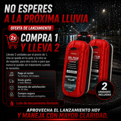 Limpiador de Parabrisas – Más claridad y efecto repelente | ¡Compra 1 y llévate 2!