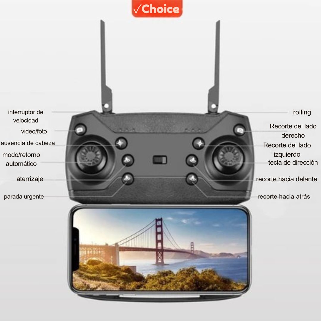 Drone AirVision - Cámara profesional FULL HD - ¡ÚLTIMAS UNIDADS EN STOCK!