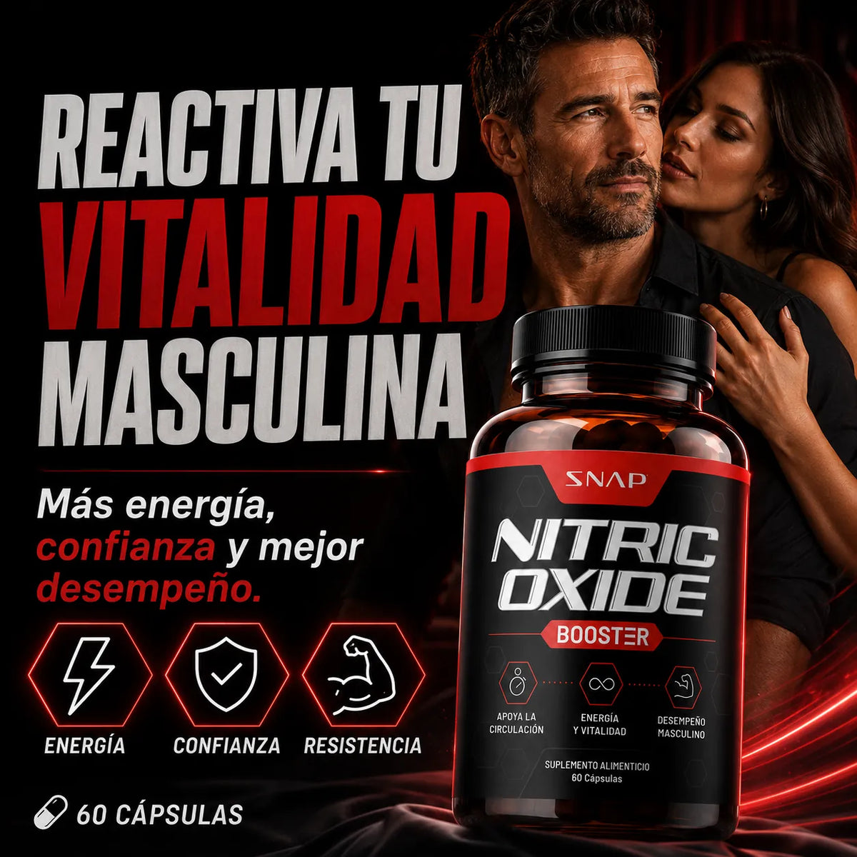 SNAP® Óxido Nítrico Booster – Energía, resistencia y circulación | Envío gratis