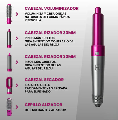 CEPILLO 5 EN 1 - LOOK PROFESIONAL EN CASA - OFERTA MEGA NAVIDEÑA