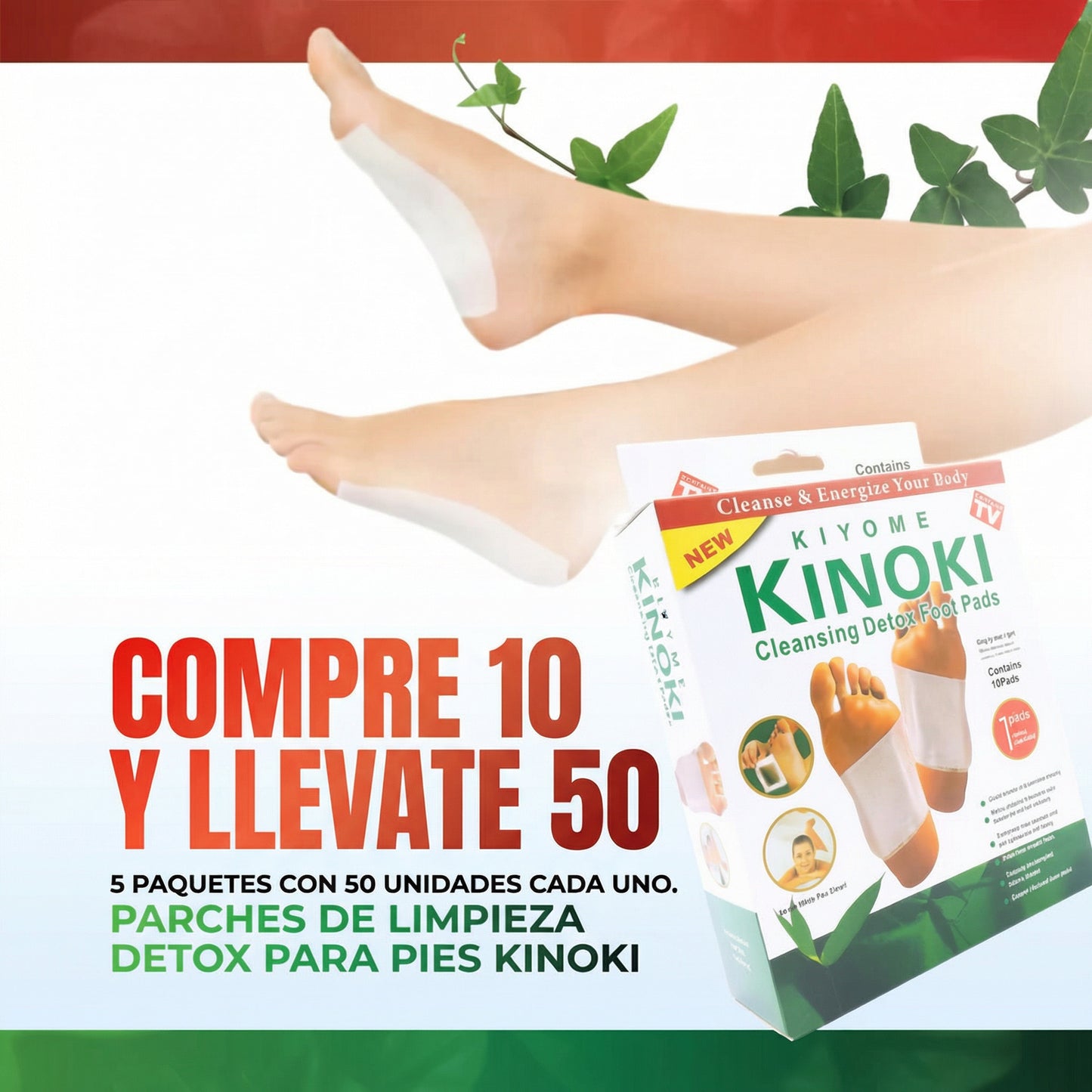 Kinoki DETOX Compre 1 y Llévate 5 - Eliminador de Toxinas