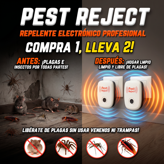 ¡Elimina Ratas, Cucarachas y Mosquitos SIN Veneno! 🛑 Pest Reject 200m² – Compra 1 y Llévate 2 HOY
