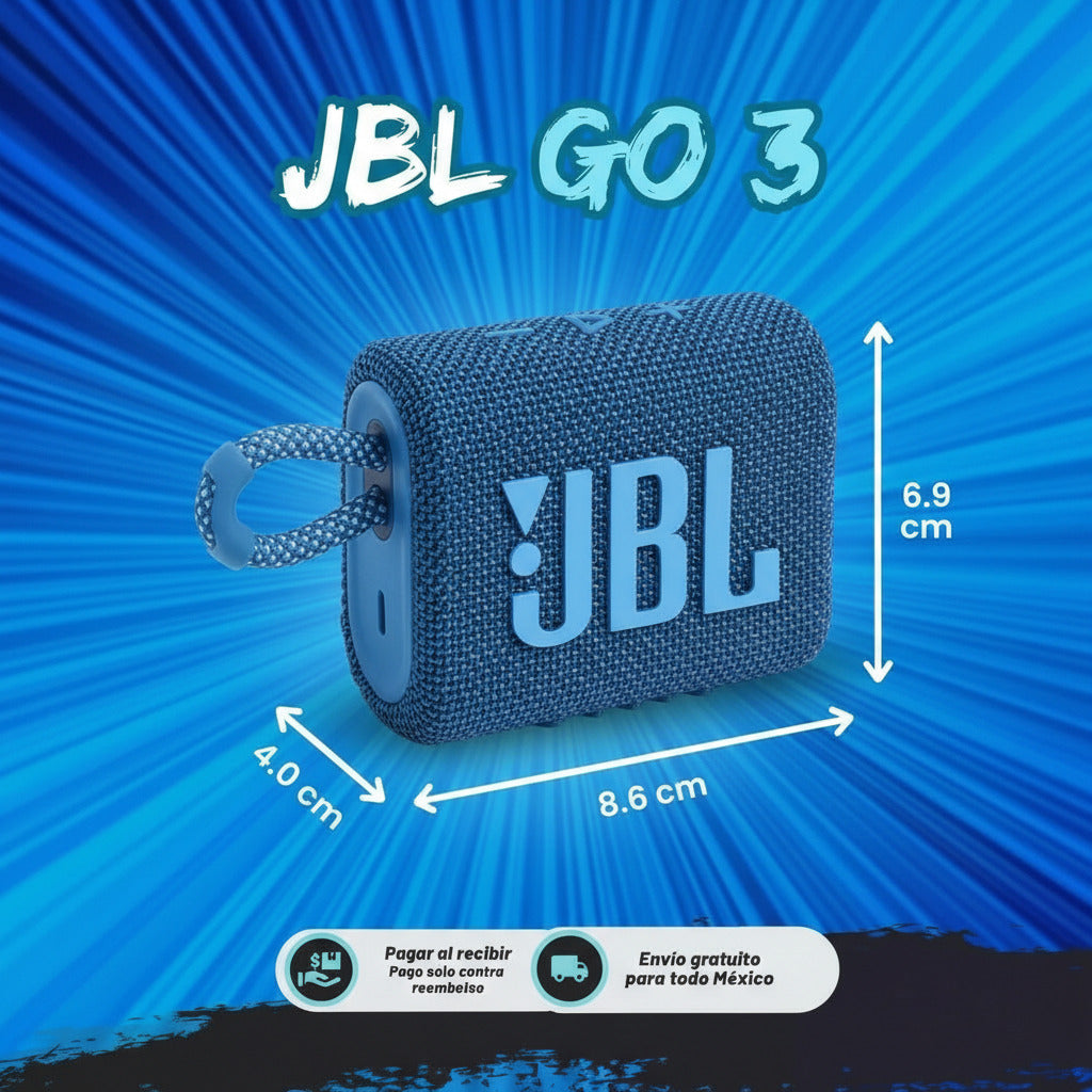 JBL GO 3 RÉPLICA SUPER PREMIUM IMPORTADO - ¡ÚLTIMAS UNIDADES EN STOCK!