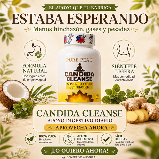 Candida Cleanse® Menos hinchazón, gases y pesadez | Envío gratis!