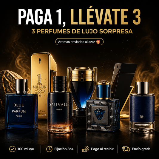 3 Perfumes Sorpresa 100ml Calidad Original AAA — Paga 1, Llévate 3 | Últimas Unidades